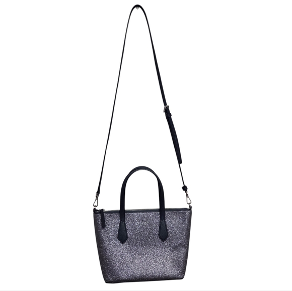 Kate Spade Joeley Small Satchel Crossbody Dusk Navy Sparkle - Picture 7 of 12